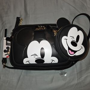 Primark Mickey Camera Bag With Matching Coin Purse.